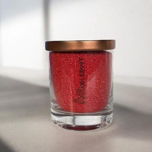 Unscented Powder Candle in Glass - Red 160g